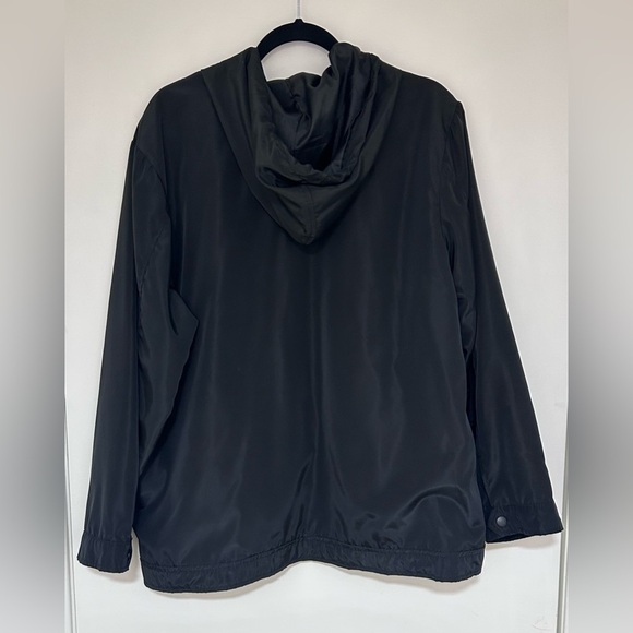 Lili Sport Black Hooded Windbreaker with Rainbow Size 2X - Picture 2 of 7